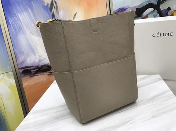 CELINE Sangle Seau Bag in Calfskin Leather C3369 Apricot CELINE Sangle Seau Bag in Calfskin Leather C3369 Apricot