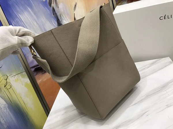 CELINE Sangle Seau Bag in Calfskin Leather C3369 Apricot CELINE Sangle Seau Bag in Calfskin Leather C3369 Apricot