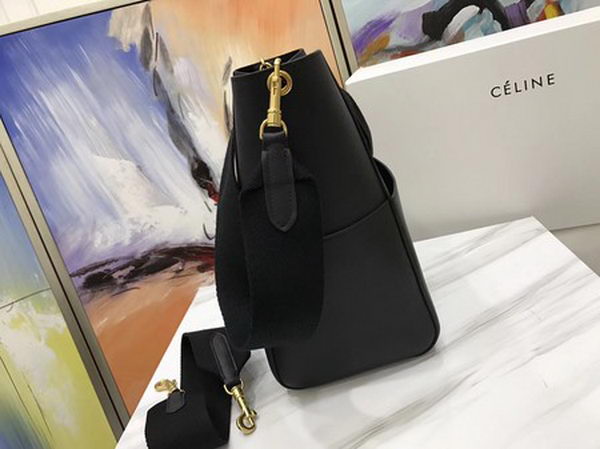CELINE Sangle Seau Bag in Calfskin Leather C3369 Black CELINE Sangle Seau Bag in Calfskin Leather C3369 Black
