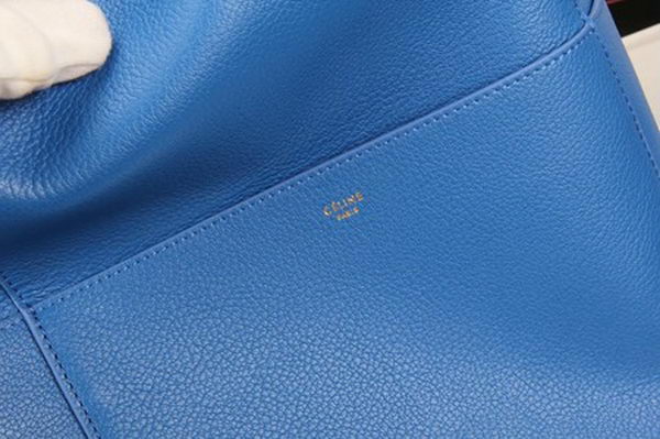 CELINE Sangle Seau Bag in Calfskin Leather C3369 Blue CELINE Sangle Seau Bag in Calfskin Leather C3369 Blue