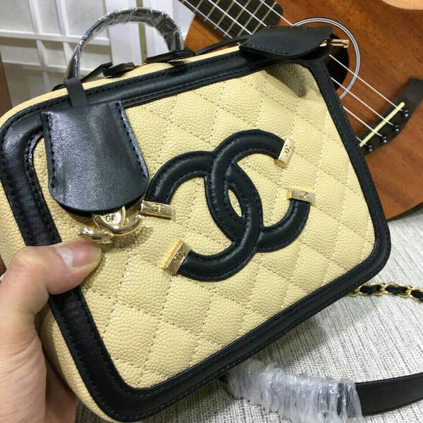 Chanel Calfskin Leather Mini Shoulder Bag 6070 Camel