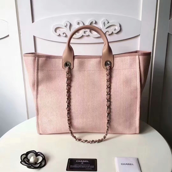 Chanel Medium Original Canvas Leather Tote Shopping Bag 66941D Chanel Medium Original Canvas Leather Tote Shopping Bag 66941D