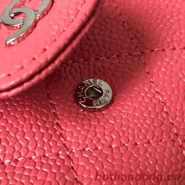 Chanel Classic Flap Wallet A31506 rose silver-Tone Metal