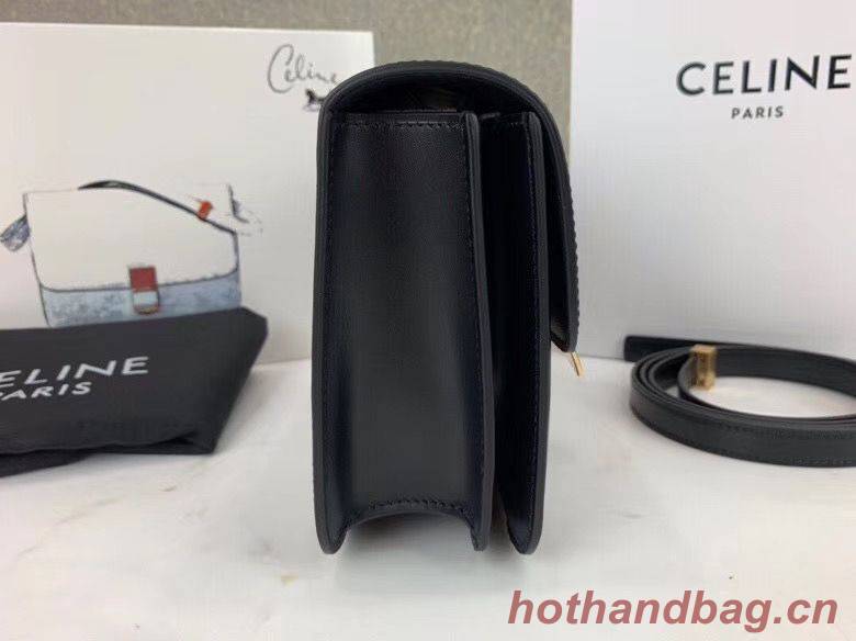 Celine Classic Box Teen Flap Bag Original Calfskin Leather 3379 Black Celine Classic Box Teen Flap Bag Original Calfskin Leather 3379 Black
