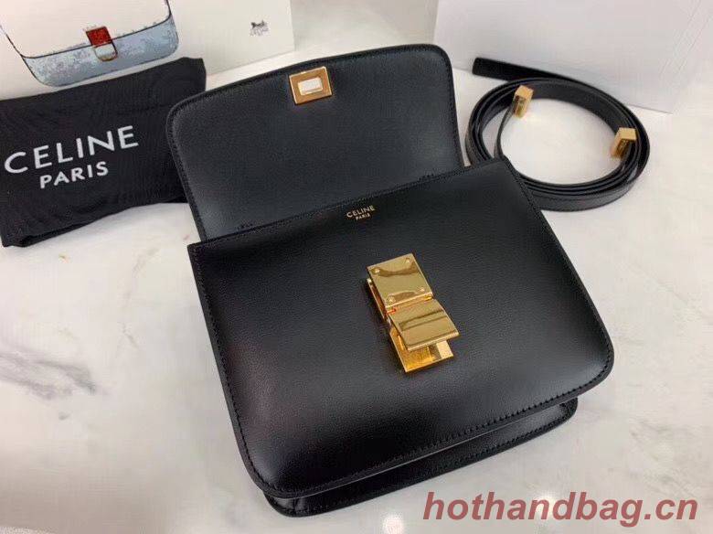 Celine Classic Box Teen Flap Bag Original Calfskin Leather 3379 Black Celine Classic Box Teen Flap Bag Original Calfskin Leather 3379 Black