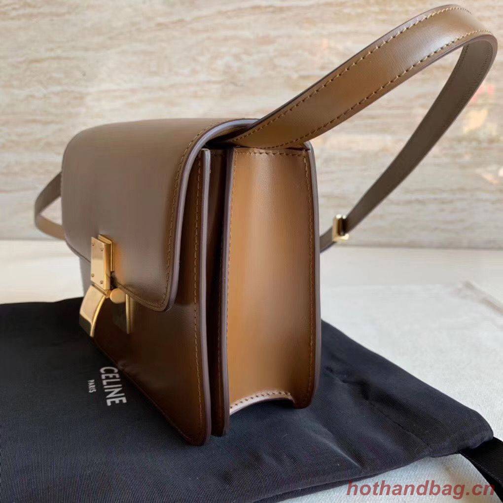 Celine Classic Box Teen Flap Bag Original Calfskin Leather 3379 Brown Celine Classic Box Teen Flap Bag Original Calfskin Leather 3379 Brown