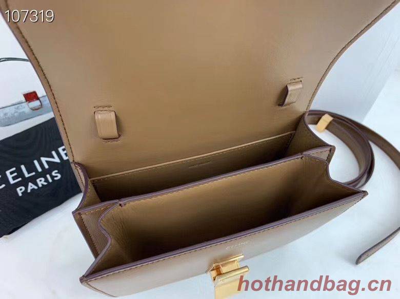 Celine Classic Box Teen Flap Bag Original Calfskin Leather 3379 Brown Celine Classic Box Teen Flap Bag Original Calfskin Leather 3379 Brown