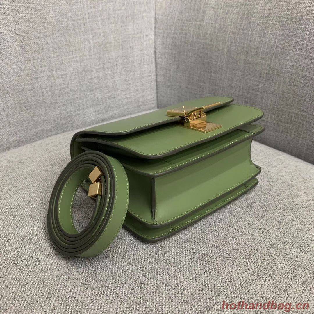 Celine Classic Box Teen Flap Bag Original Calfskin Leather 3379 Green Celine Classic Box Teen Flap Bag Original Calfskin Leather 3379 Green