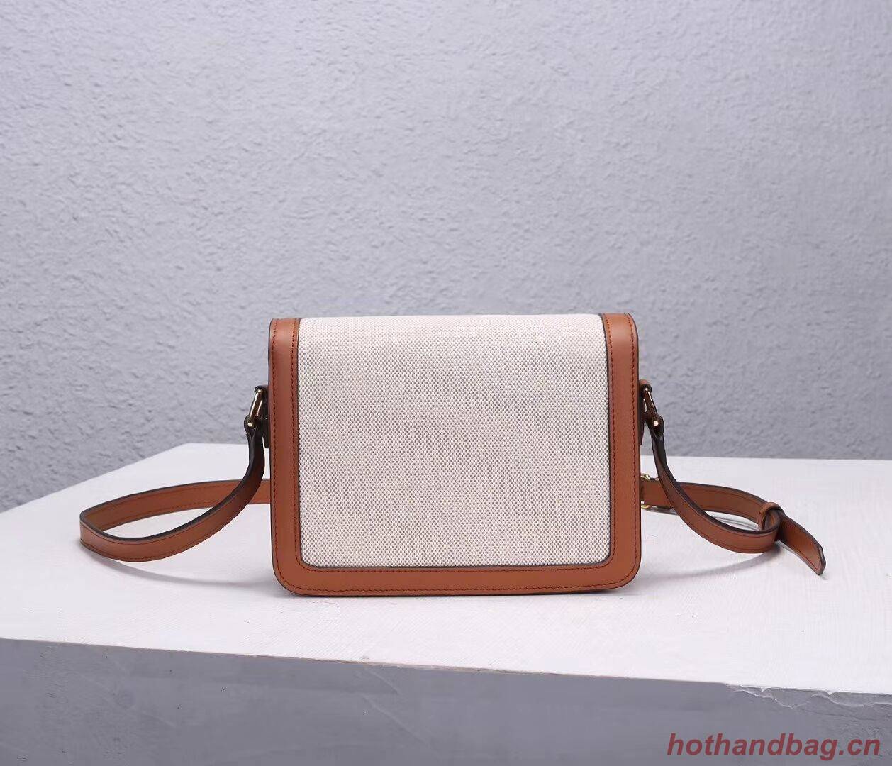 Celine TEEN TRIOMPHE BAG IN TRIOMPHE CANVAS AND CALFSKIN CL88423 white Celine TEEN TRIOMPHE BAG IN TRIOMPHE CANVAS AND CALFSKIN CL88423 white