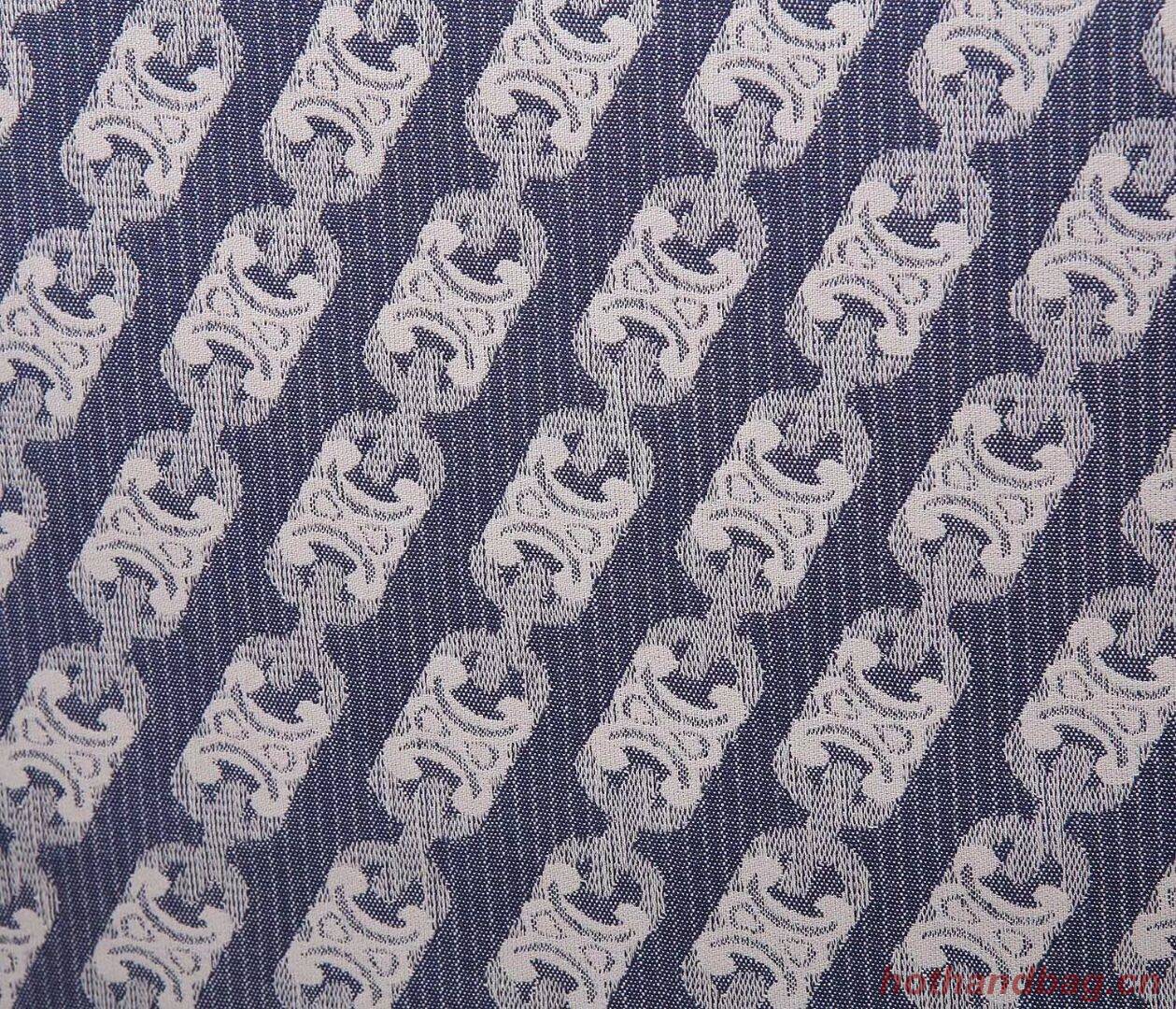 Celine TEEN TRIOMPHE BAG IN TRIOMPHE CANVAS AND CALFSKIN CL90402 BLUE Celine TEEN TRIOMPHE BAG IN TRIOMPHE CANVAS AND CALFSKIN CL90402 BLUE