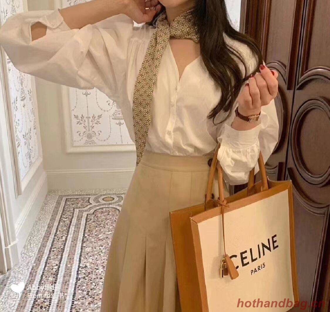 Celine TEEN TRIOMPHE BAG IN TRIOMPHE CANVAS AND CALFSKIN CL90402 white Celine TEEN TRIOMPHE BAG IN TRIOMPHE CANVAS AND CALFSKIN CL90402 white