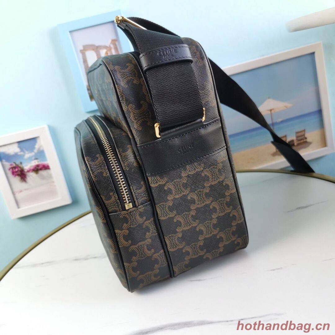 Celine SMALL CAMERA BAG IN TRIOMPHE CANVAS CL90822 black Celine SMALL CAMERA BAG IN TRIOMPHE CANVAS CL90822 black