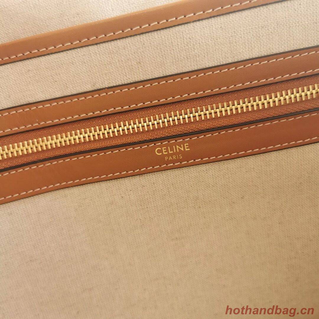 Celine TEEN TRIOMPHE BAG IN TRIOMPHE CANVAS AND CALFSKIN CL94342 Brown Celine TEEN TRIOMPHE BAG IN TRIOMPHE CANVAS AND CALFSKIN CL94342 Brown