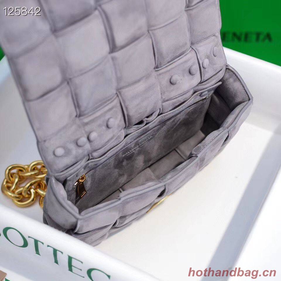 Bottega Veneta PADDED CASSETTE Velvet BAG 591971 Gray Bottega Veneta PADDED CASSETTE Velvet BAG 591971 Gray