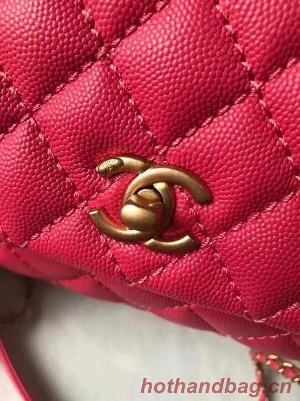 Chanel flap bag with top handle A92990 Rose Chanel flap bag with top handle A92990 Rose