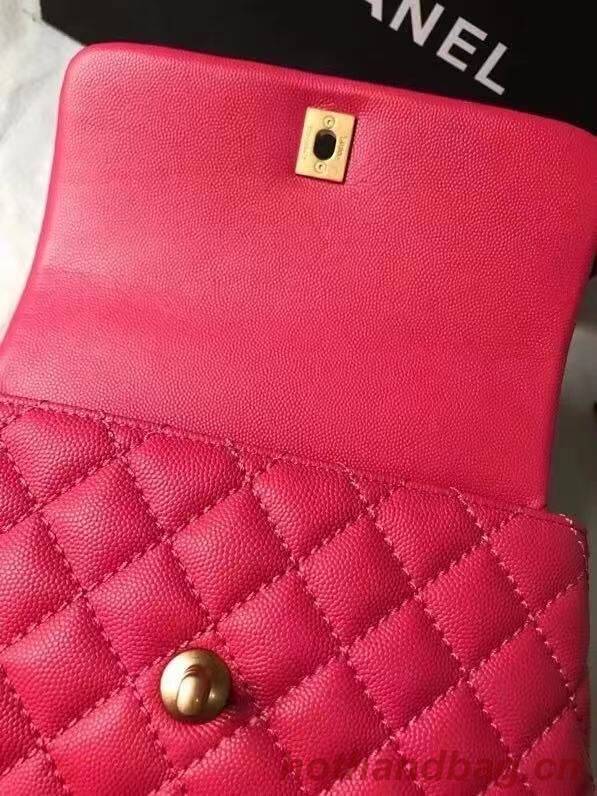 Chanel flap bag with top handle A92990 Rose Chanel flap bag with top handle A92990 Rose