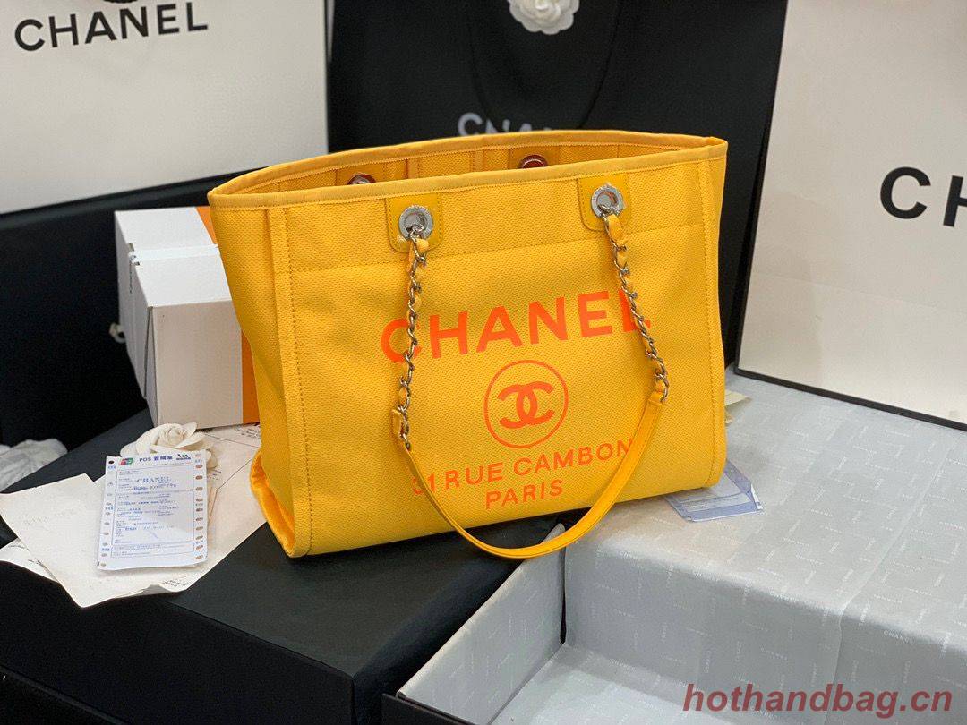 Chanel Original Medium Shopping Bag 67001 Yellow Chanel Original Medium Shopping Bag 67001 Yellow