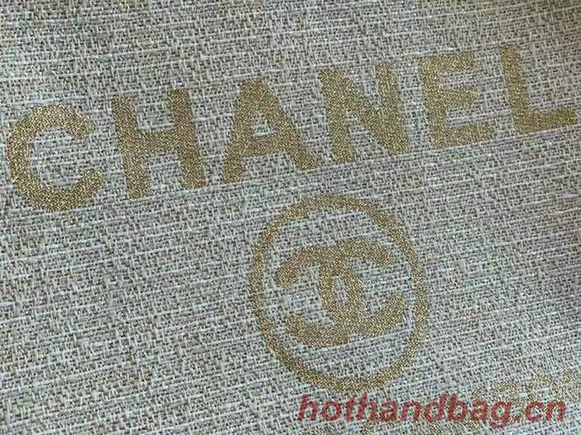 Chanel Canvas Tote Shopping Bag B66941 white