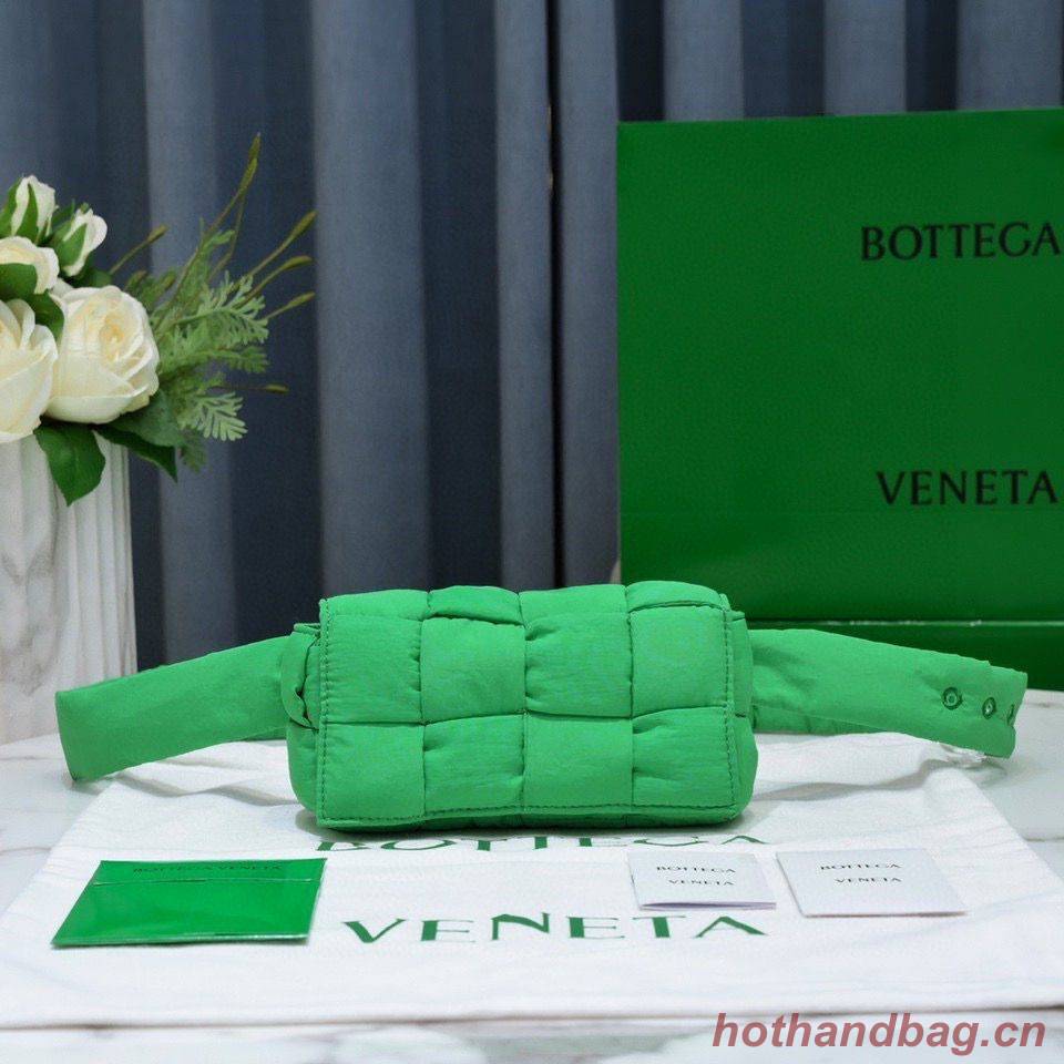 Bottega Veneta CASSETTE Mini Nylon belt bag 8952 Green Bottega Veneta CASSETTE Mini Nylon belt bag 8952 Green