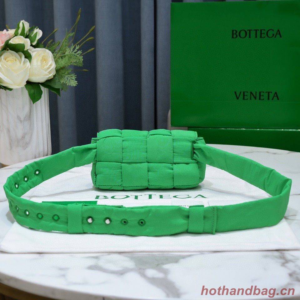 Bottega Veneta CASSETTE Mini Nylon belt bag 8952 Green Bottega Veneta CASSETTE Mini Nylon belt bag 8952 Green