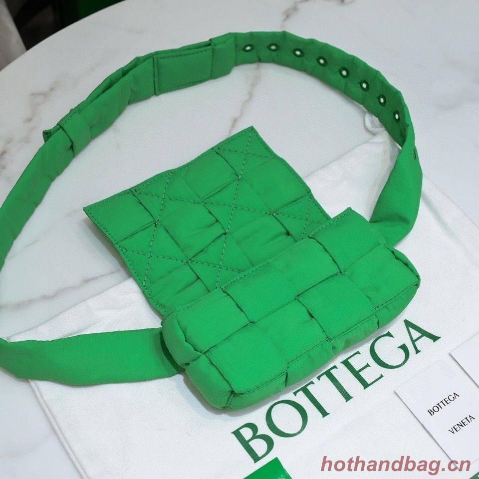 Bottega Veneta CASSETTE Mini Nylon belt bag 8952 Green Bottega Veneta CASSETTE Mini Nylon belt bag 8952 Green