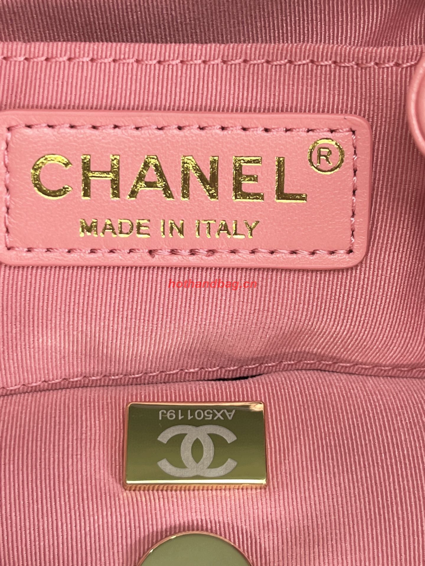 Chanel Backpack Sheepskin Original Leather AS2908 Pink Chanel Backpack Sheepskin Original Leather AS2908 Pink