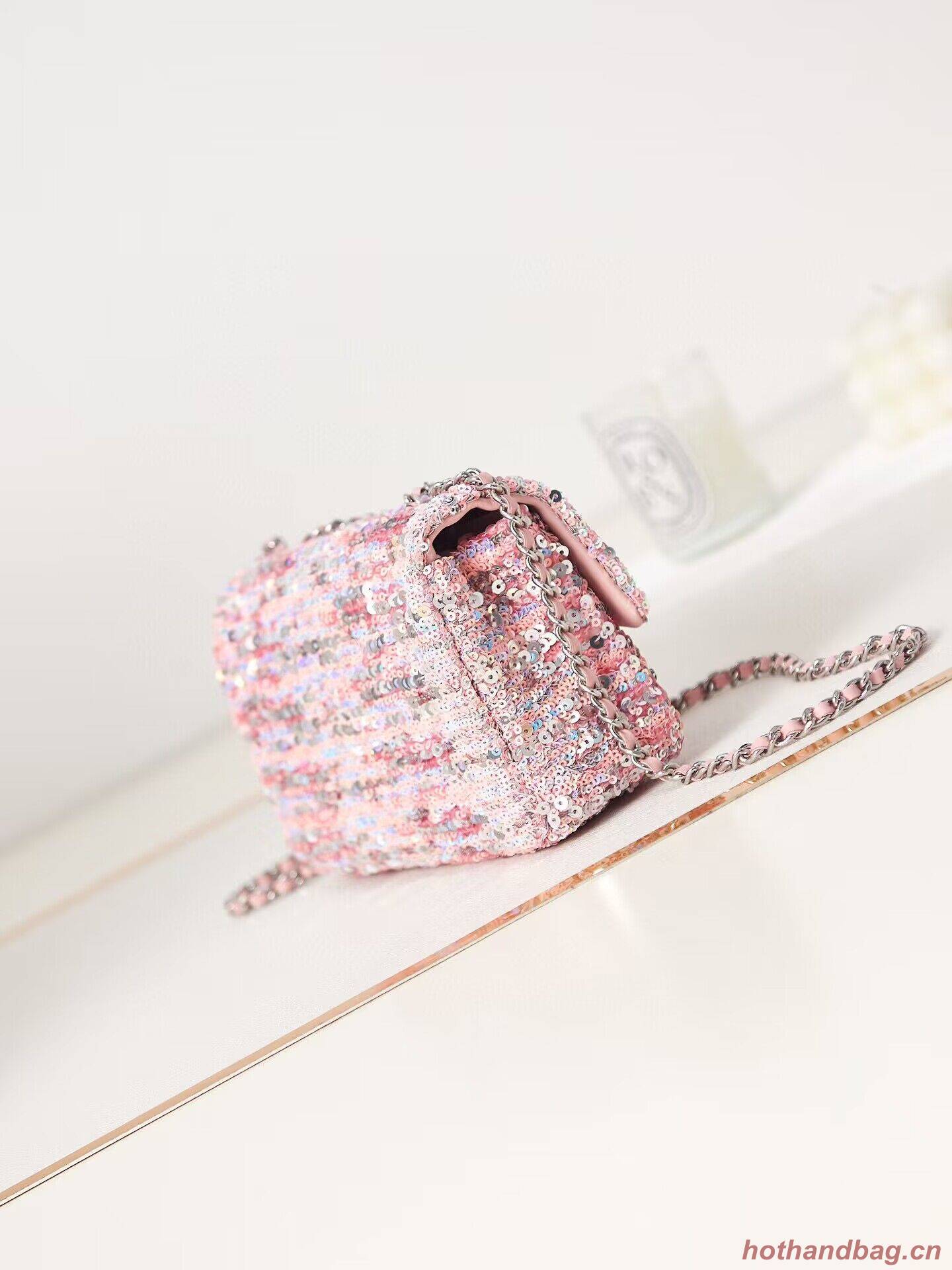 Chanel 23C Sequins CF Shoulder Bag AS3965 Pink Chanel 23C Sequins CF Shoulder Bag AS3965 Pink