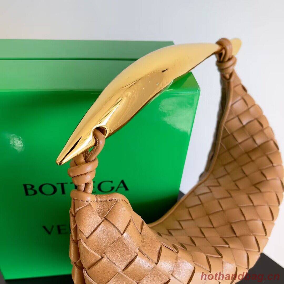 Bottega Veneta Sardine Intrecciato Gold Hardware Handle Bag 716082 Brown Bottega Veneta Sardine Intrecciato Gold Hardware Handle Bag 716082 Brown