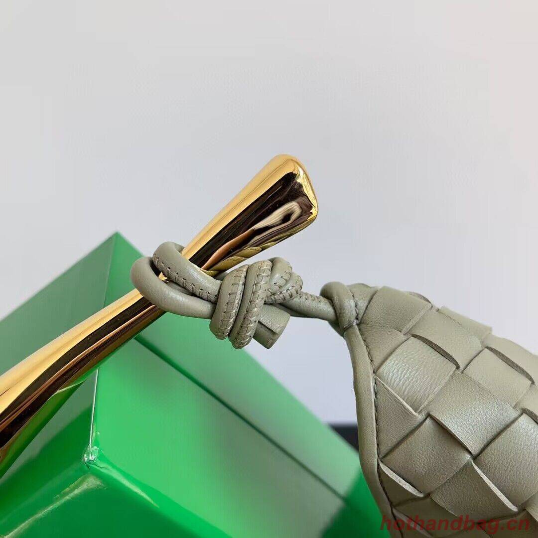 Bottega Veneta Sardine Intrecciato Gold Hardware Handle Bag 716082 Gray Green Bottega Veneta Sardine Intrecciato Gold Hardware Handle Bag 716082 Gray Green