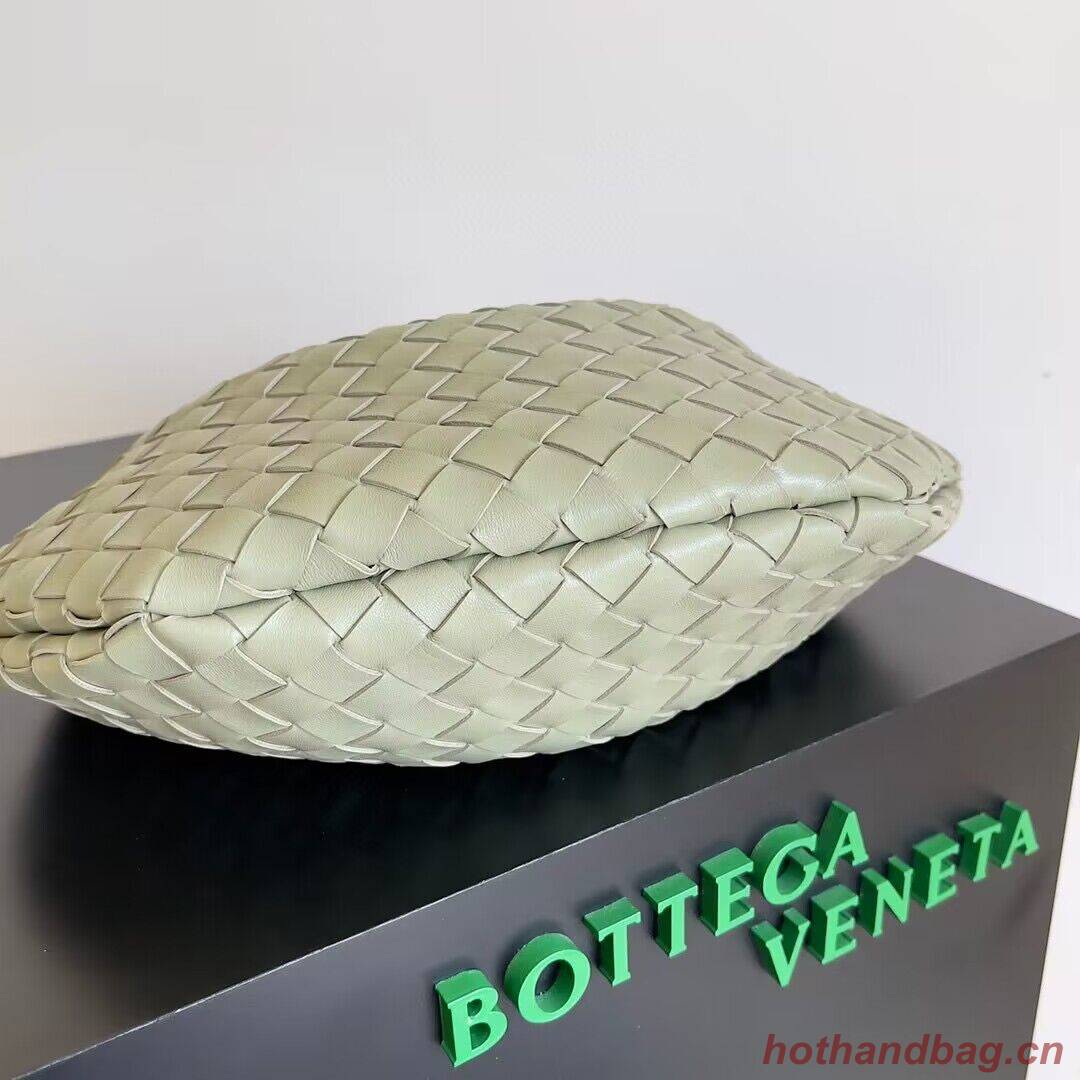 Bottega Veneta Sardine Intrecciato Gold Hardware Handle Bag 716082 Gray Green Bottega Veneta Sardine Intrecciato Gold Hardware Handle Bag 716082 Gray Green