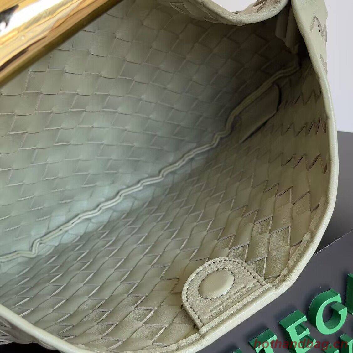 Bottega Veneta Sardine Intrecciato Gold Hardware Handle Bag 716082 Gray Green Bottega Veneta Sardine Intrecciato Gold Hardware Handle Bag 716082 Gray Green