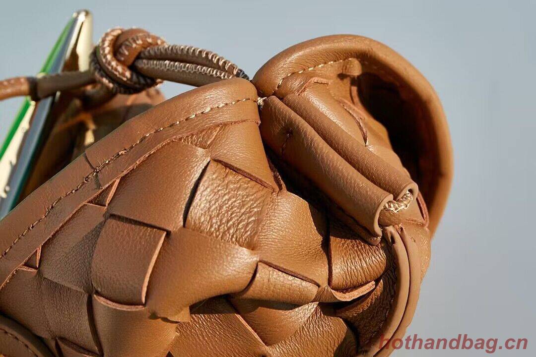 Bottega Veneta Sardine Intrecciato Gold Hardware Handle Bag 744267 Brown Bottega Veneta Sardine Intrecciato Gold Hardware Handle Bag 744267 Brown