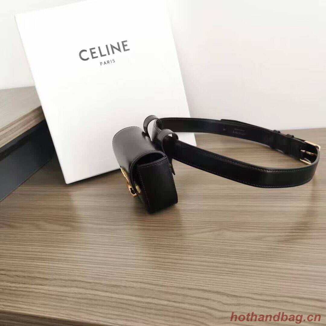 Celine Original Leather Belt Bag C3012 Black Celine Original Leather Belt Bag C3012 Black