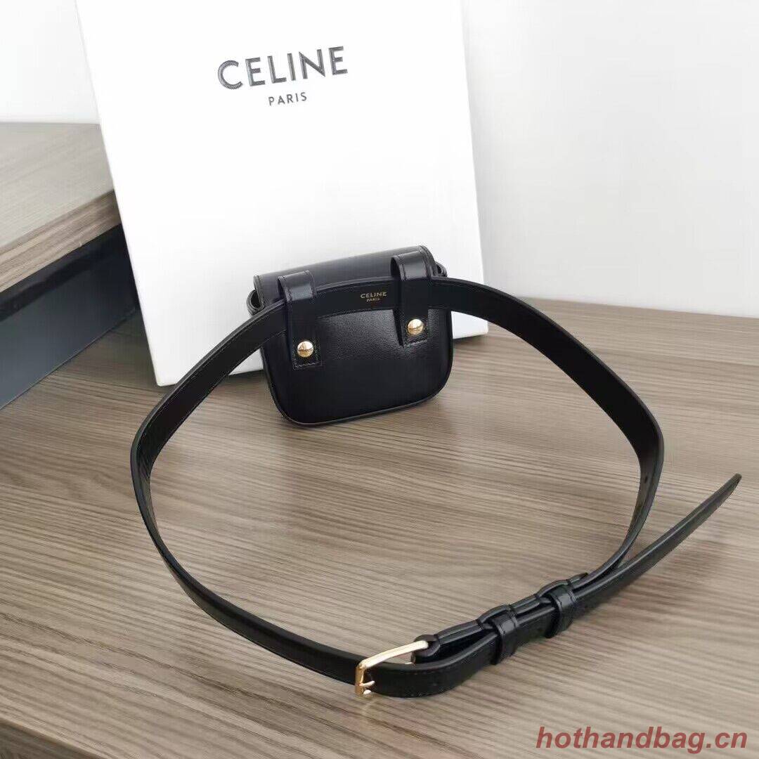 Celine Original Leather Belt Bag C3012 Black Celine Original Leather Belt Bag C3012 Black