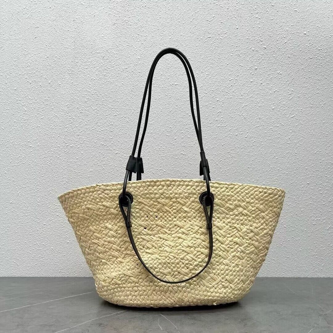 Celine Straw Shopping Bag C63012 Black Celine Straw Shopping Bag C63012 Black