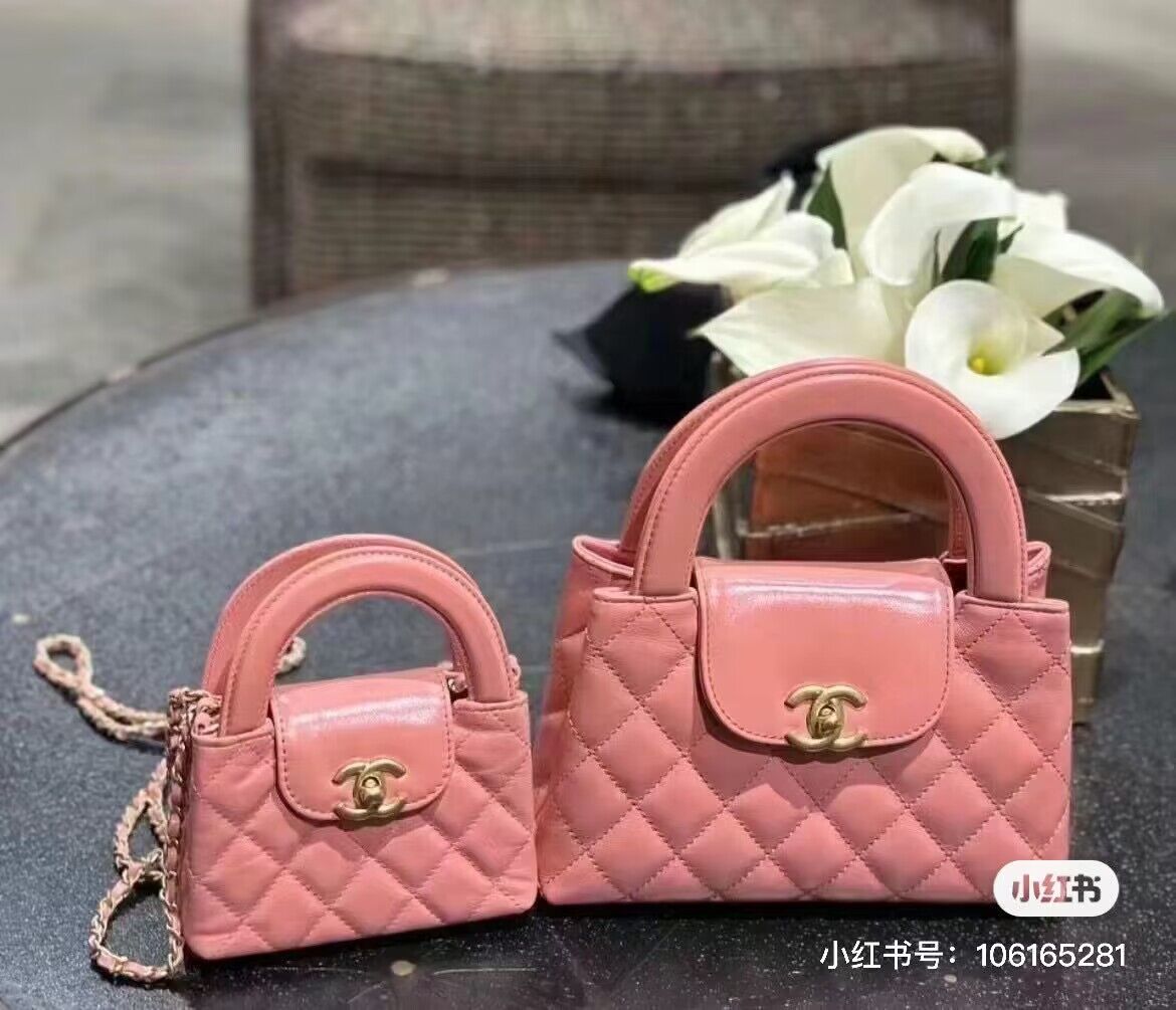 Chanel 23k Vintage Kelly Original Leather Top Handle Bag AS4416 Pink Chanel 23k Vintage Kelly Original Leather Top Handle Bag AS4416 Pink