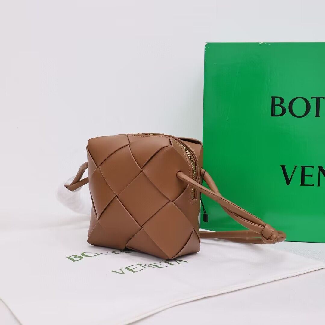 Bottega Veneta Mini Cassette Camera Bag 701915 Brown Bottega Veneta Mini Cassette Camera Bag 701915 Brown