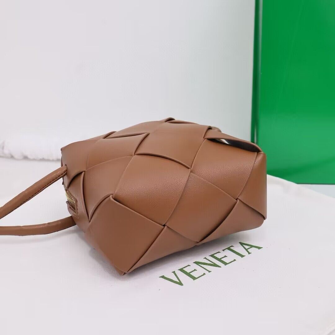 Bottega Veneta Mini Cassette Camera Bag 701915 Brown Bottega Veneta Mini Cassette Camera Bag 701915 Brown