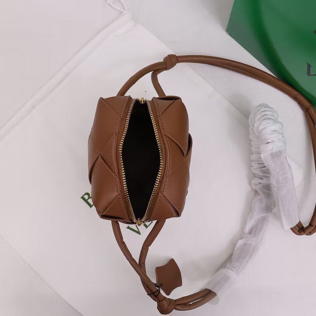 Bottega Veneta Mini Cassette Camera Bag 701915 Brown Bottega Veneta Mini Cassette Camera Bag 701915 Brown