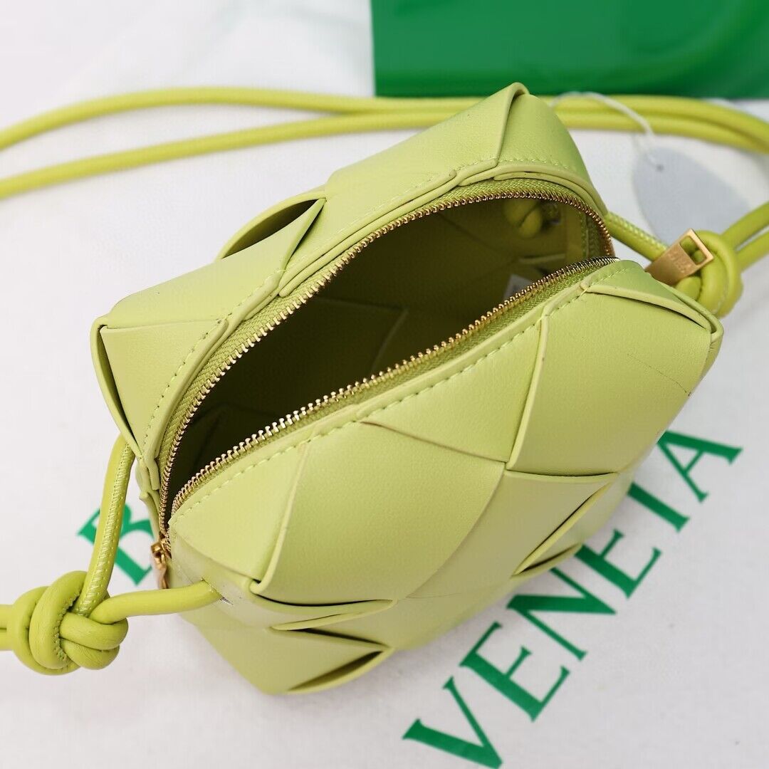 Bottega Veneta Mini Cassette Camera Bag 701915 Lemon Bottega Veneta Mini Cassette Camera Bag 701915 Lemon
