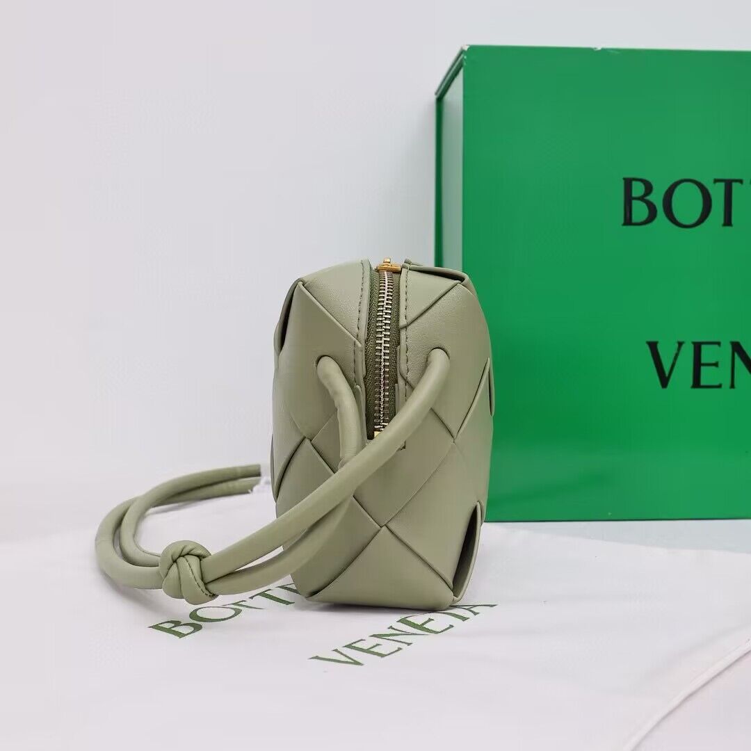 Bottega Veneta Mini Cassette Camera Bag 701915 Light Green Bottega Veneta Mini Cassette Camera Bag 701915 Light Green