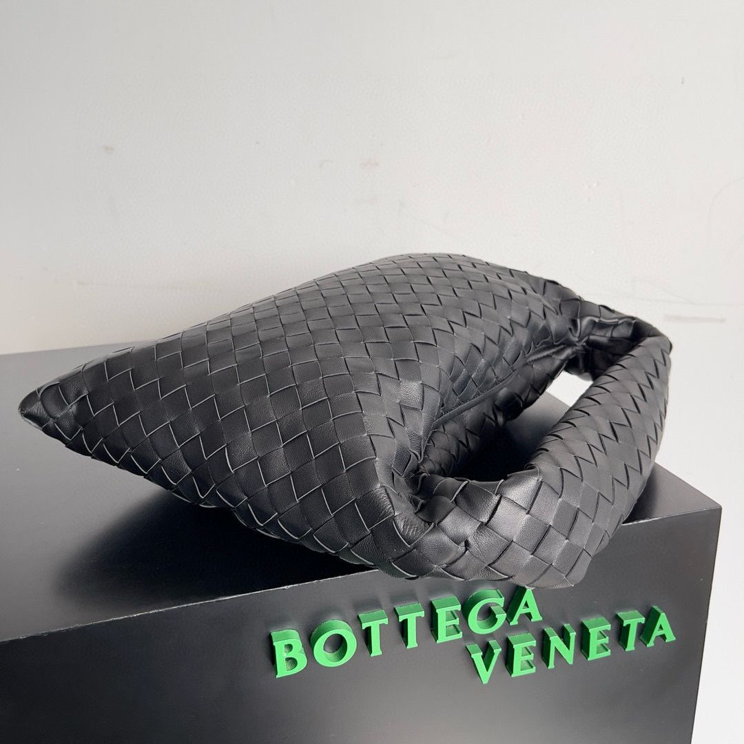 Bottega Veneta Medium Hop Original Leather Bag 763966 Black Bottega Veneta Medium Hop Original Leather Bag 763966 Black