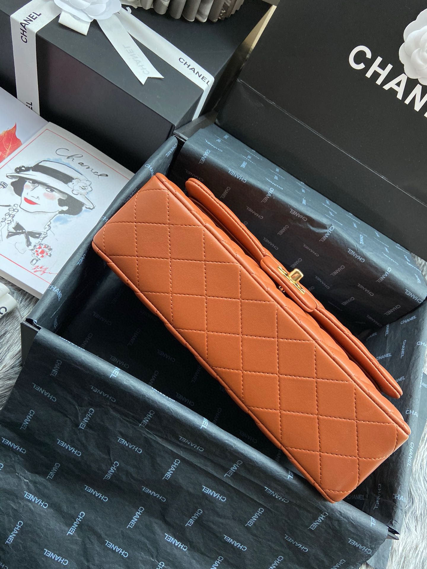 Chanel 2.55 Series Flap Bag Original Sheepskin Leather Y01295 A01112 Brown Gold-Tone hardware Chanel 2.55 Series Flap Bag Original Sheepskin Leather Y01295 A01112 Brown Gold-Tone hardware