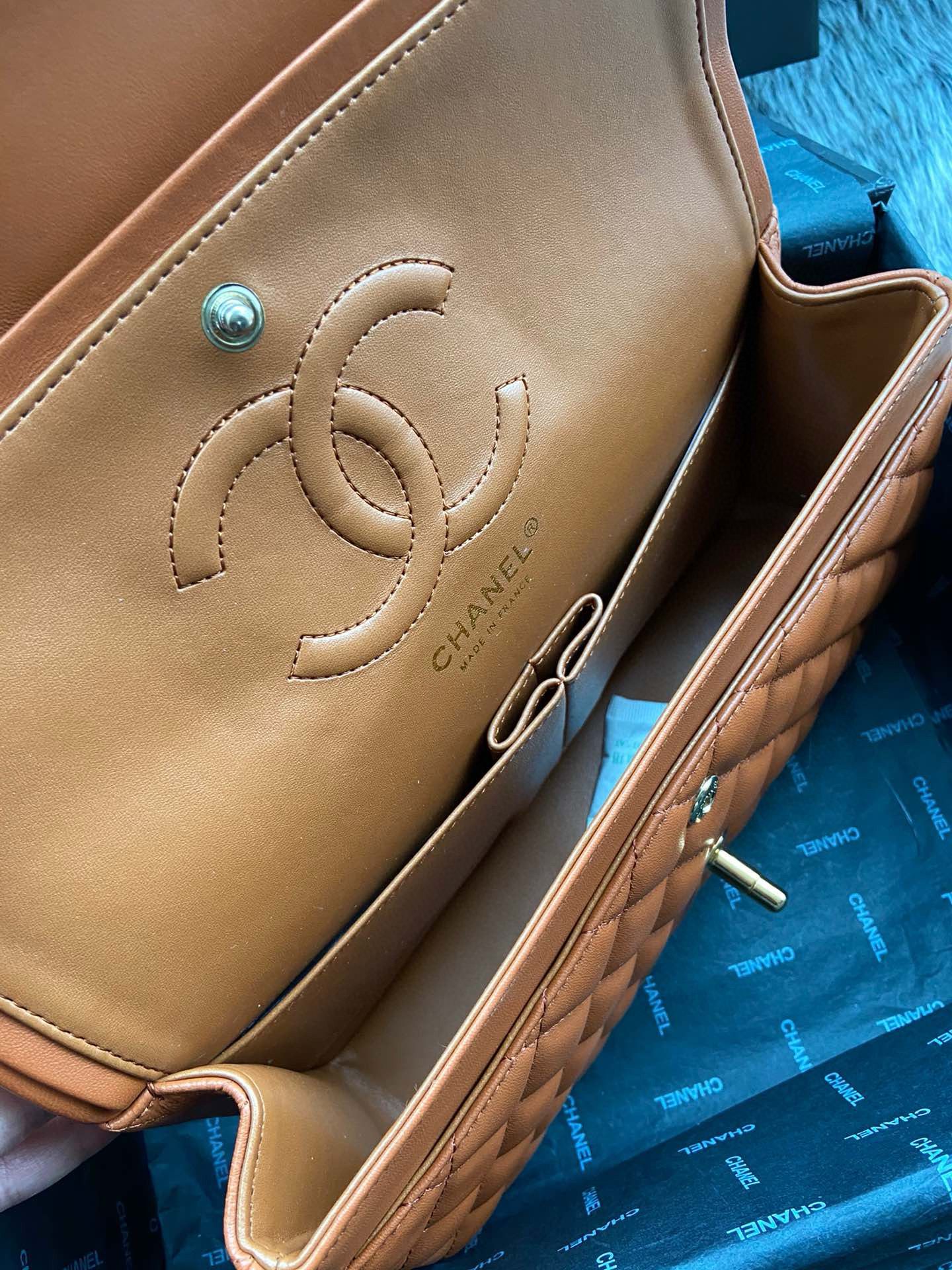 Chanel 2.55 Series Flap Bag Original Sheepskin Leather Y01295 A01112 Brown Gold-Tone hardware Chanel 2.55 Series Flap Bag Original Sheepskin Leather Y01295 A01112 Brown Gold-Tone hardware