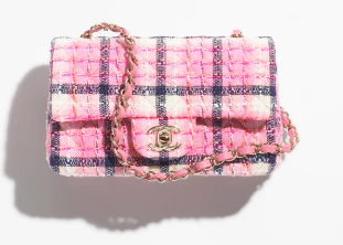 CHANEL MINI CLASSIC HANDBAG A69900 Pink& Navy Blue & White CHANEL MINI CLASSIC HANDBAG A69900 Pink& Navy Blue & White