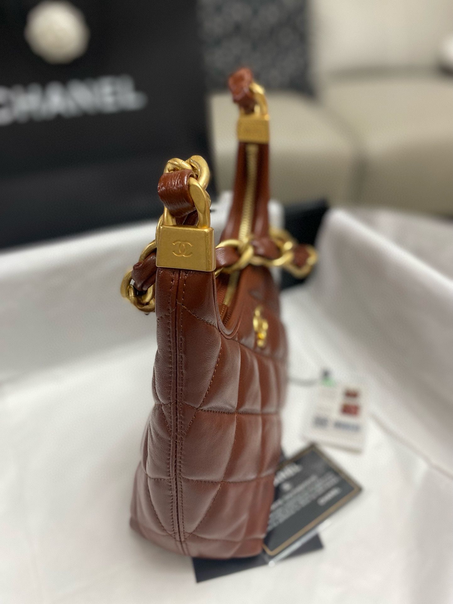 Chanel 24A Original Leather Hobo Bag AS4922 AS4923 Brown Chanel 24A Original Leather Hobo Bag AS4922 AS4923 Brown