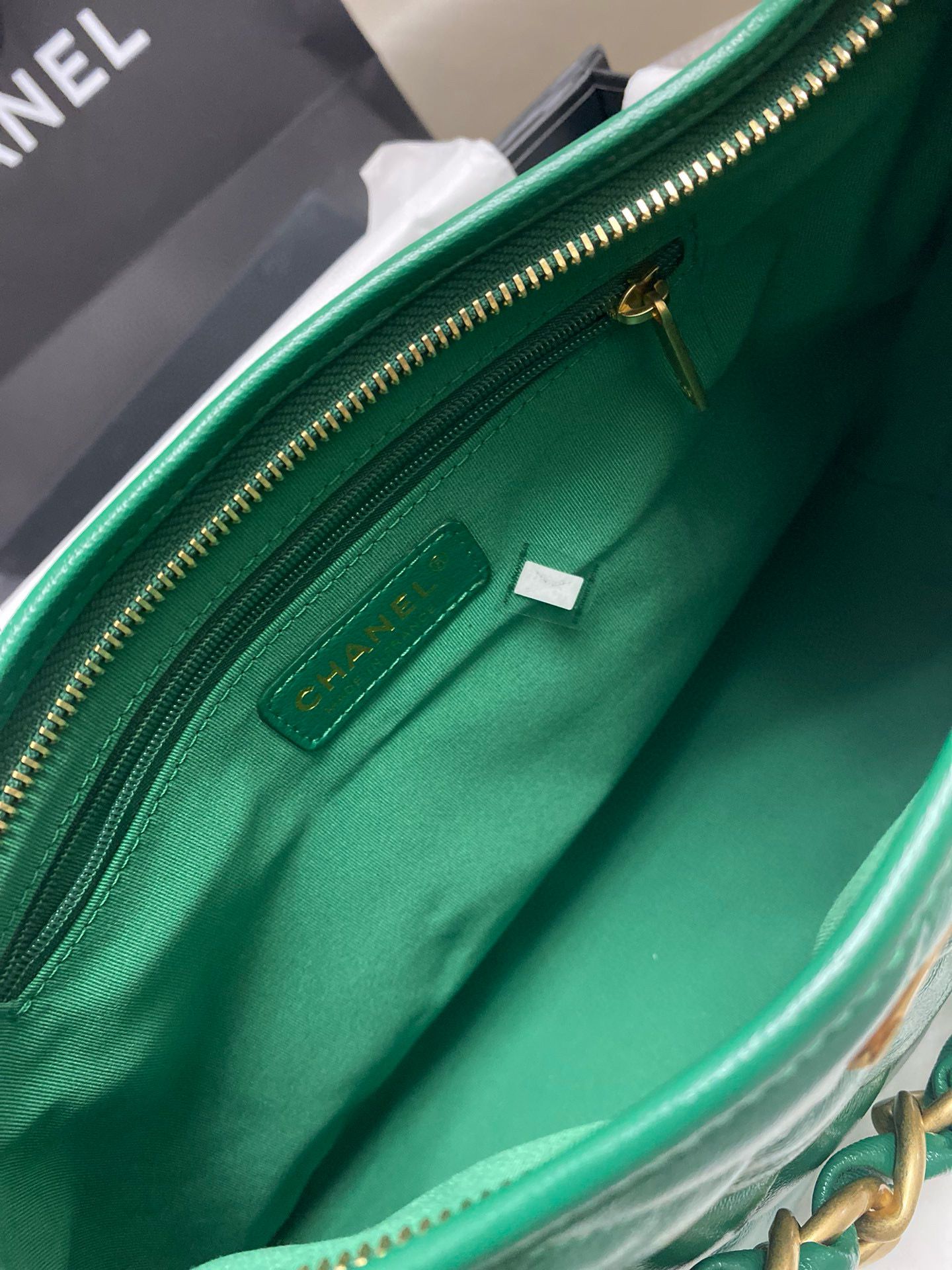 Chanel 24A Original Leather Hobo Bag AS4922 AS4923 Green Chanel 24A Original Leather Hobo Bag AS4922 AS4923 Green