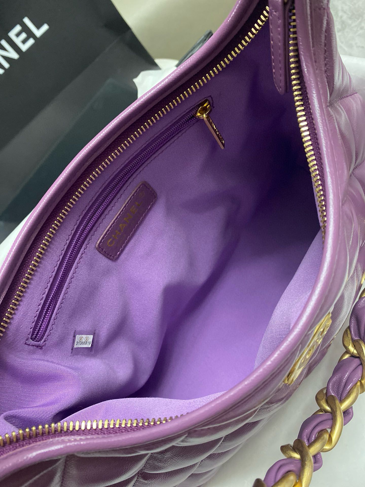 Chanel 24A Original Leather Hobo Bag AS4922 AS4923 Purple Chanel 24A Original Leather Hobo Bag AS4922 AS4923 Purple