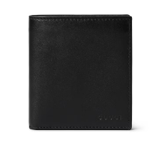 Gucci GG EMBLEM BI-FOLD EMBOSSED WALLET 818949 black Gucci GG EMBLEM BI-FOLD EMBOSSED WALLET 818949 black