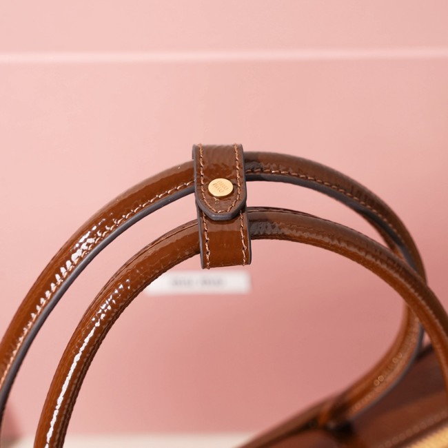 MIU MIU Leather Shoulder Bags 5BB117 Camel